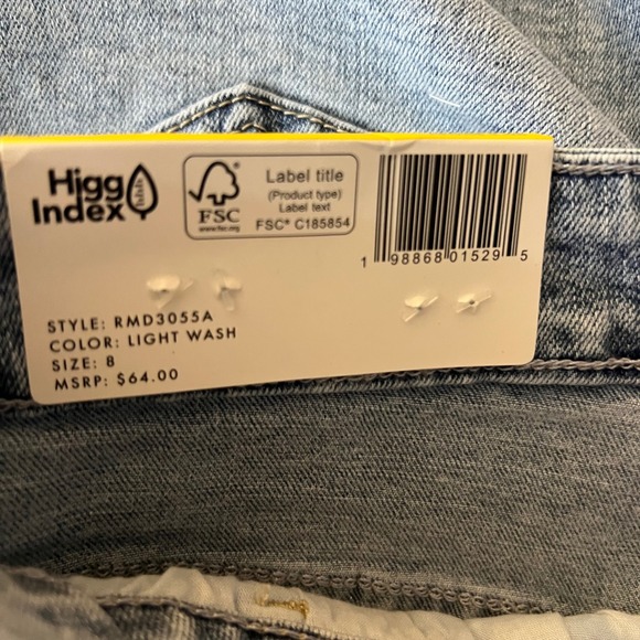 Womens Rebecca Minkoff 90s Short High Rise Relaxed Fit 5" Inseam Blue 8 NWT - Picture 7 of 11